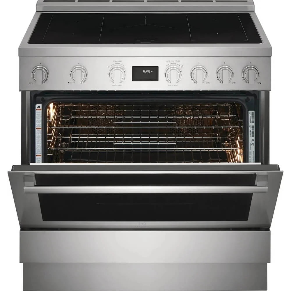 36" Wide 4.4 Cu. Ft. Free Standing Induction Range - Stainless Steel W984935