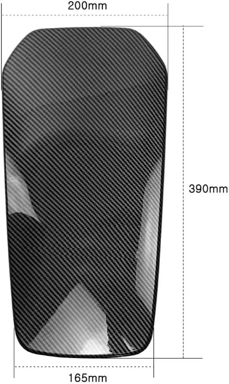 Carbon Fiber Central Console Armrest Panel Cover Trim M1130