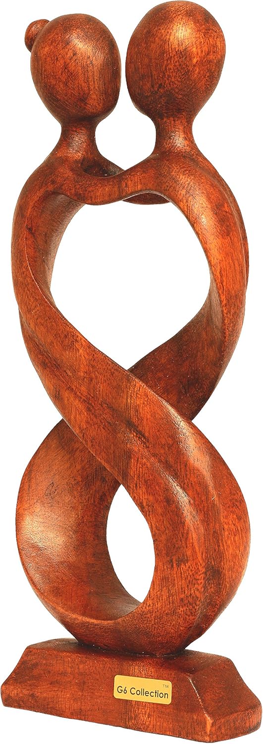 12 Wooden Handmade Abstract Sculpture Statue L64353