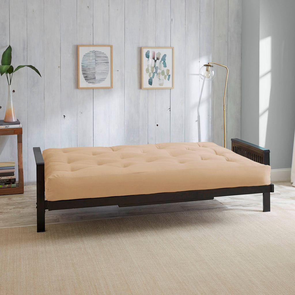 Khaki Suede Futon Mattress V8351