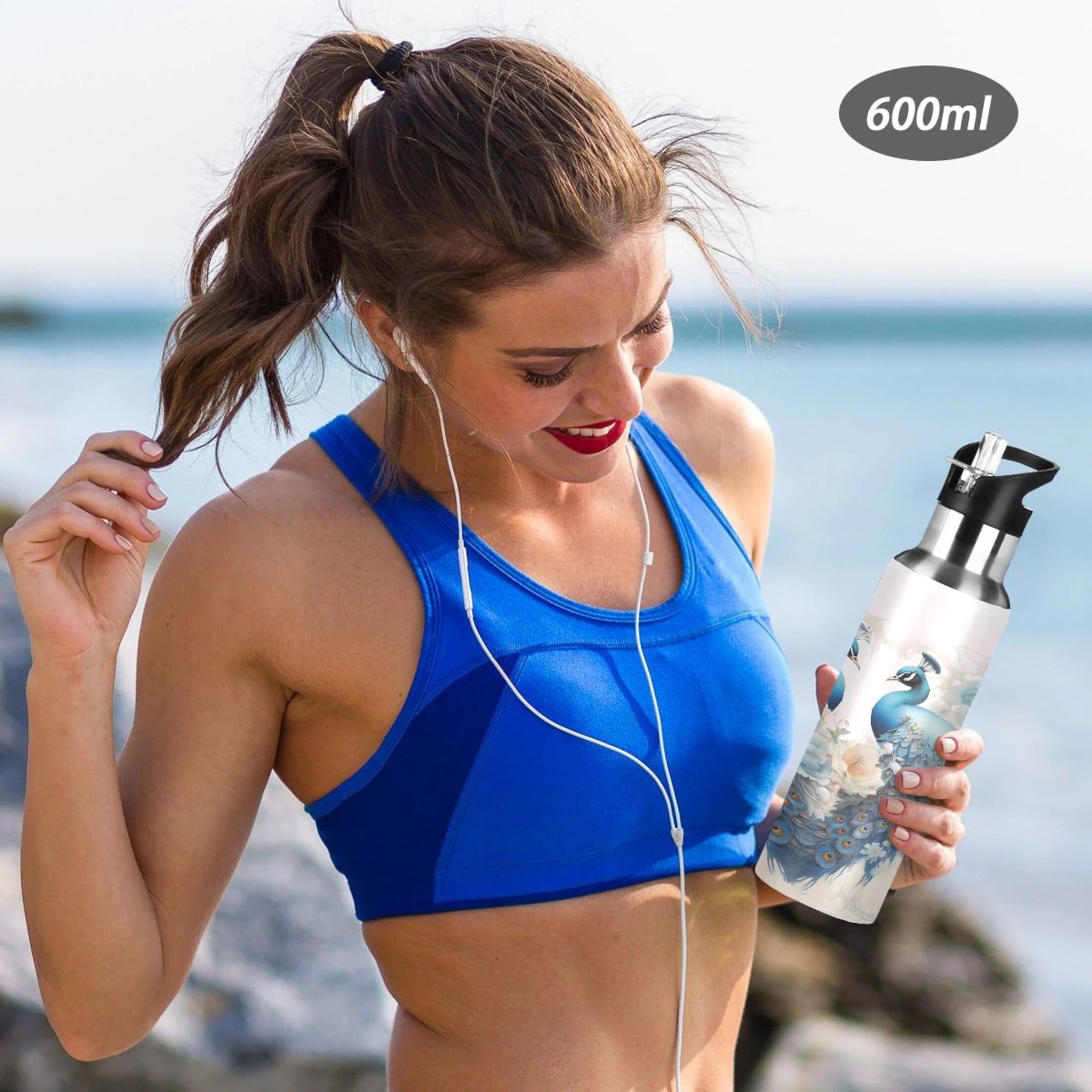 Stainless Steel Insulated Water Bottle with Straw Lid U58980