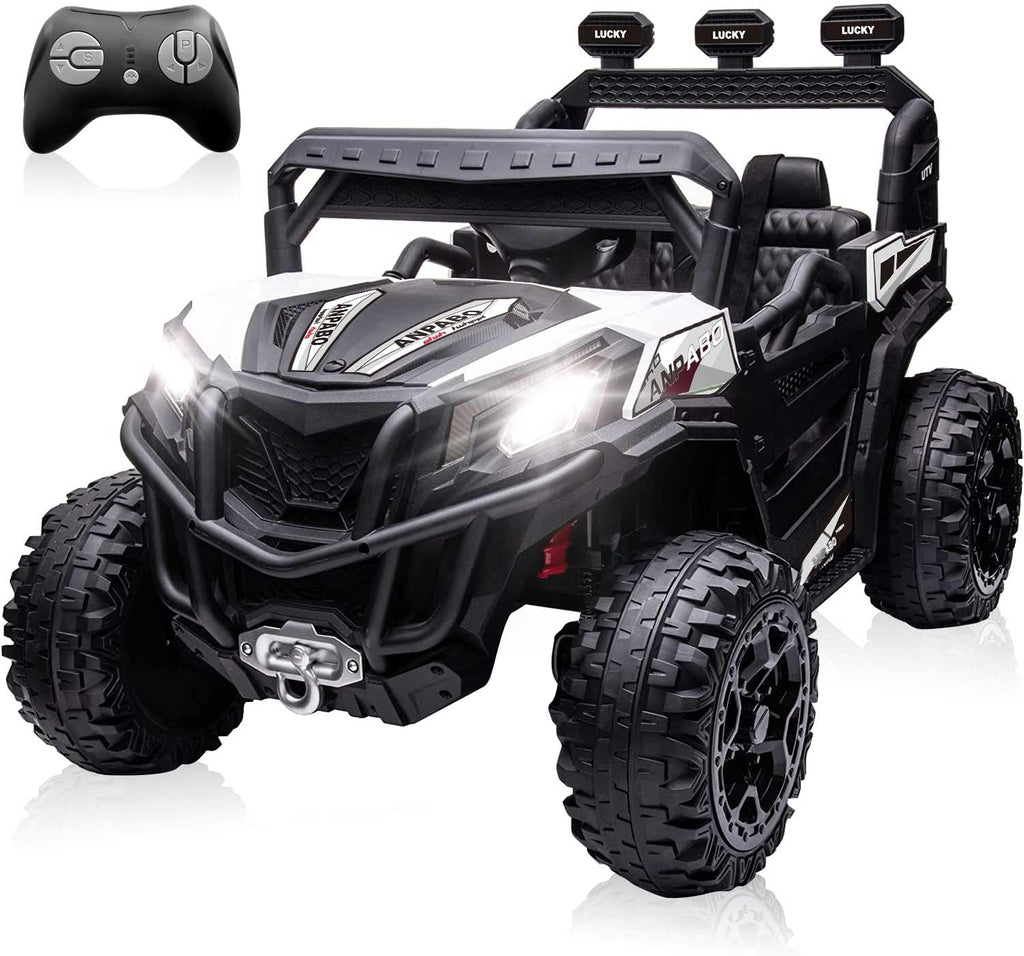 White Ride On UTV with Remote Control A485899