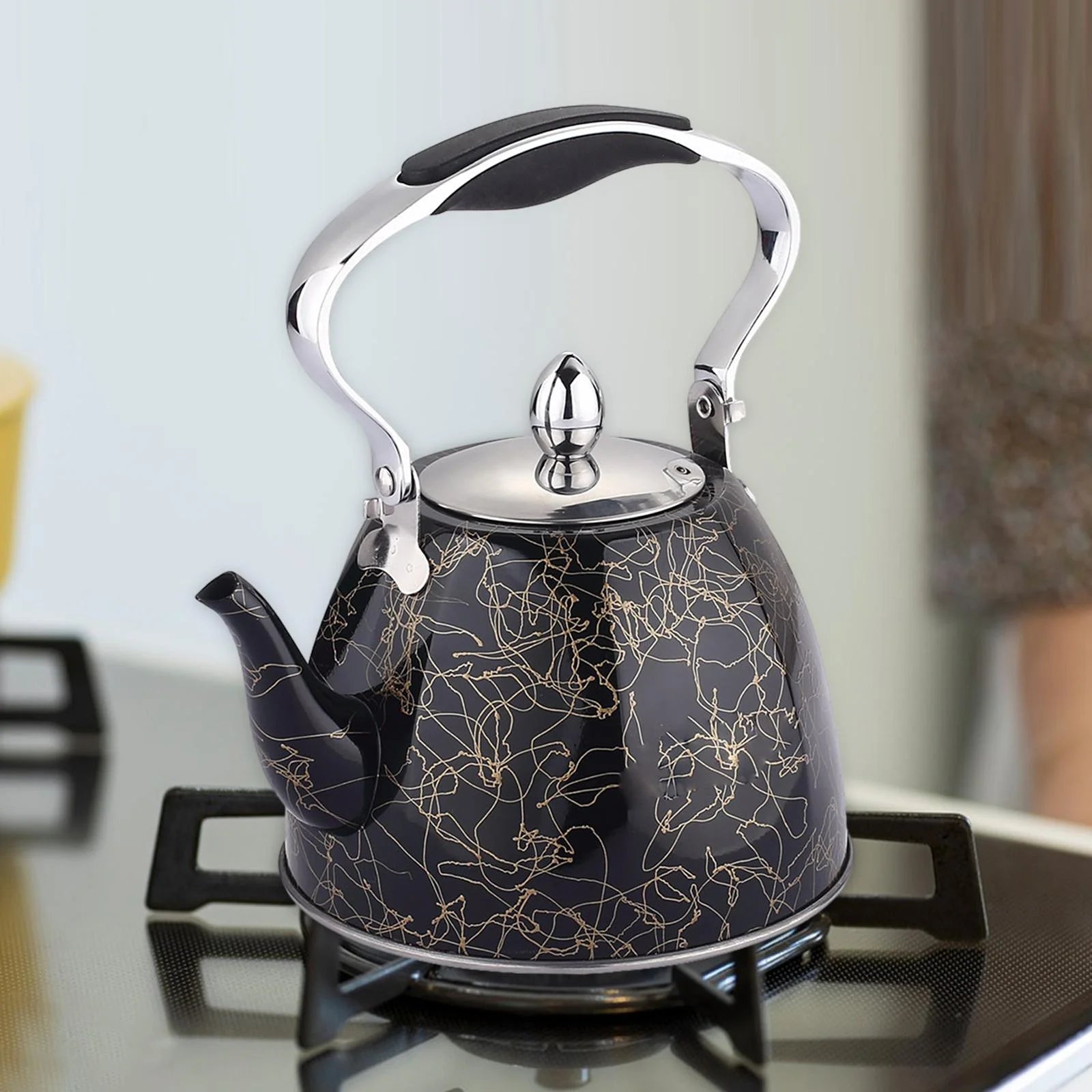 Black Gold 1L Tea Kettle with Anti Scald Handle D69023