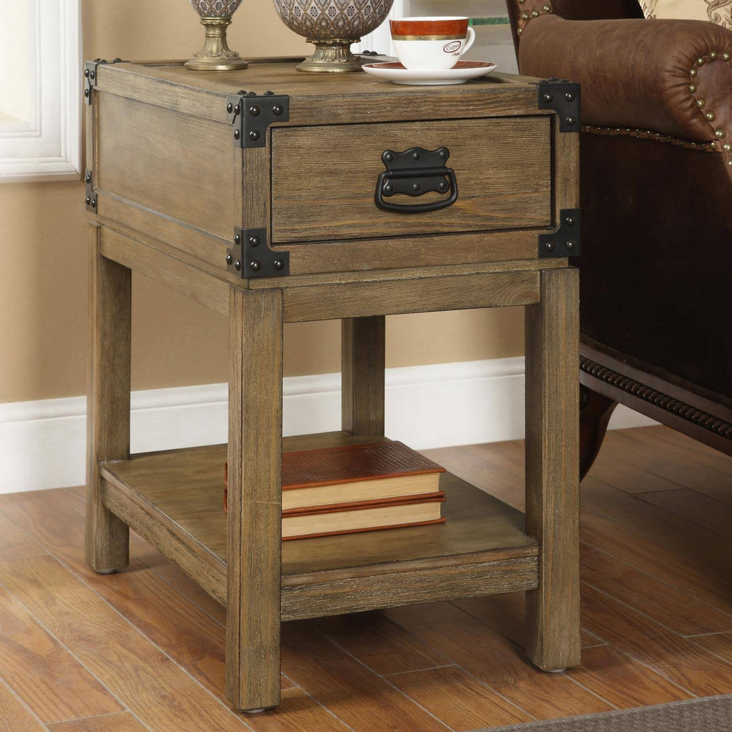 Carmel One Drawer Chairside Table V31350