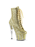 Gold Glitter 7 inch Heel U46892