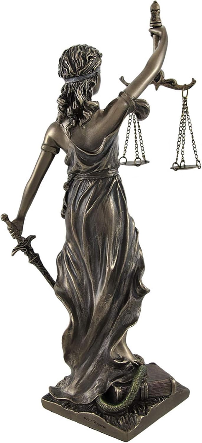 Bronzed La Justicia Statue 8 Inches High B443