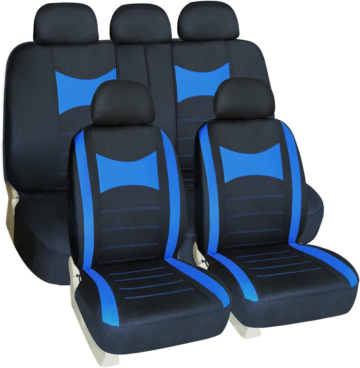 Red Full Set Car Seat Covers R9808