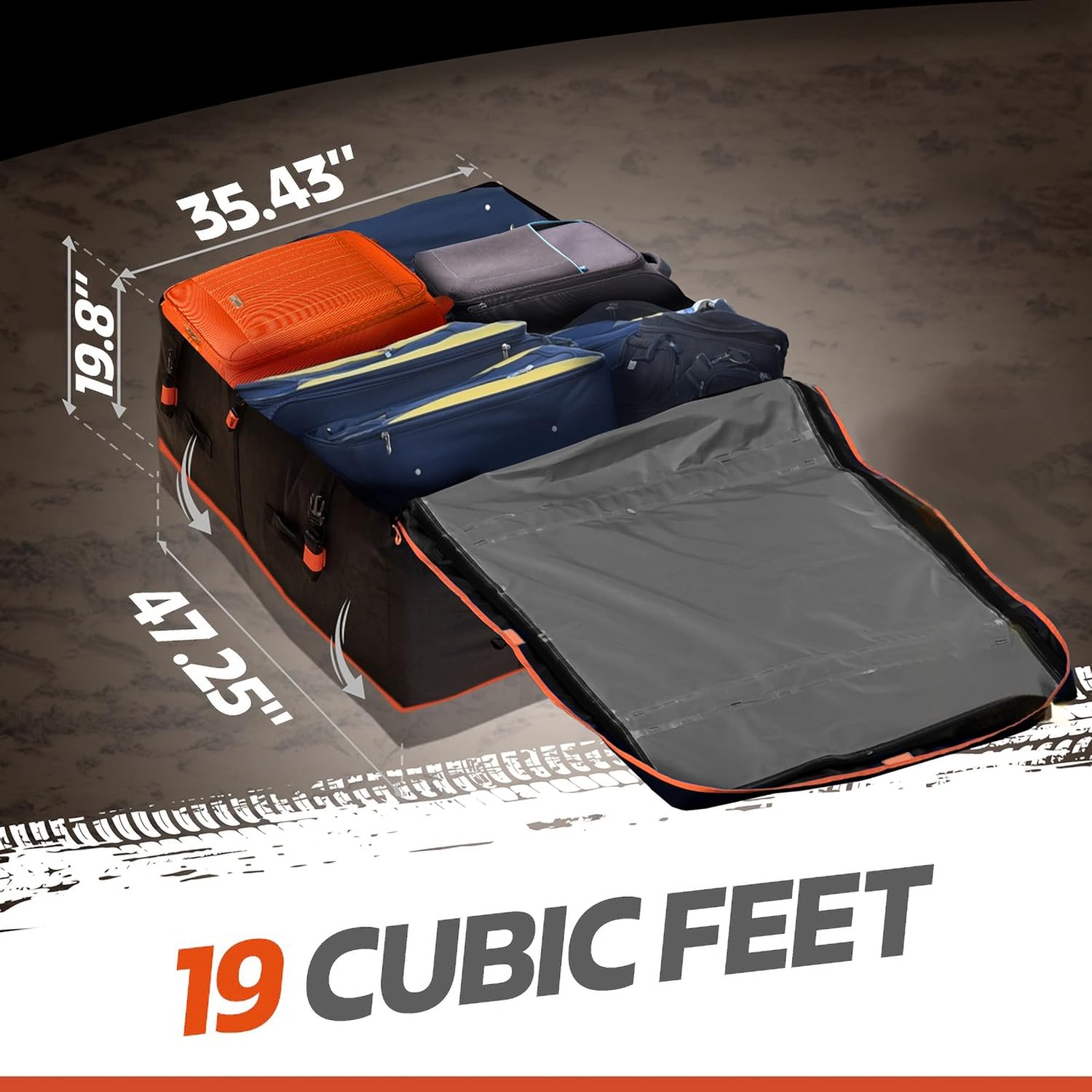 15 Cubic Feet Waterproof Heavy Duty Roof Bag S453