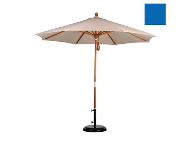 Pacifica Pacific Blue 9 Wood Market Umbrella N346