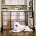 Freestanding Pet Gate, Brown/Black O869