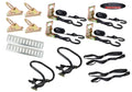 14 Pc Motorcycle Kit with E-Track Wheel Chock, Handle Bar Straps, D Ring, Ratchet Straps W8251