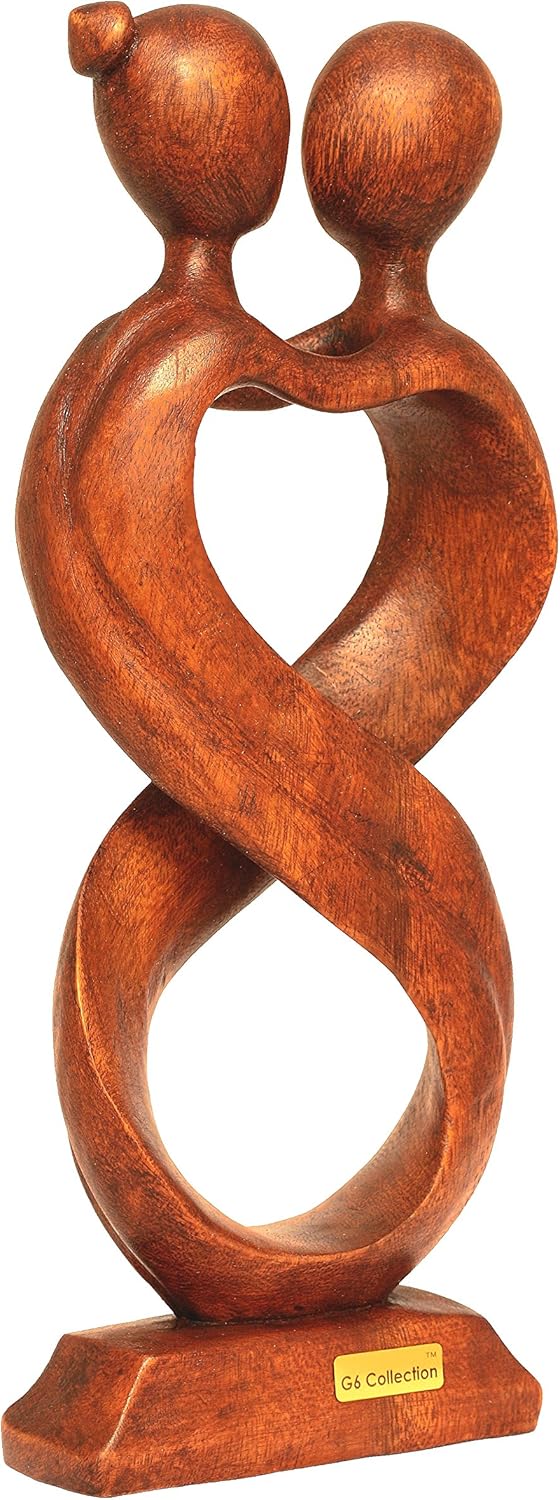 12 Wooden Handmade Abstract Sculpture Statue L64353