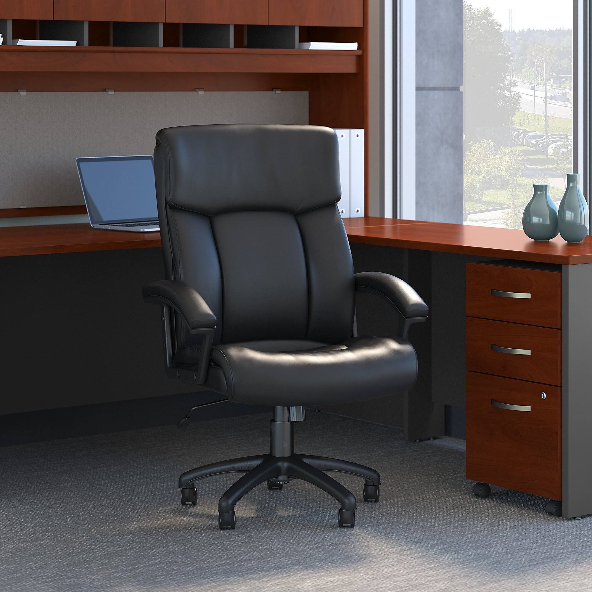 Black Bonded Leather Ergonomic Executive Chair V36657
