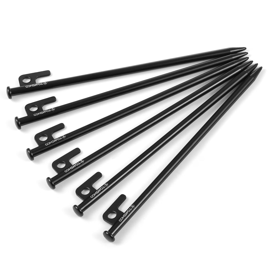 Heavy-Duty Steel Tent Pegs, 8 Inch/12 Inch, 6PCS M2851