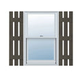 12 inch x 76 inch Vinyl Board-n-Batten Shutters, Musket Brown O93408