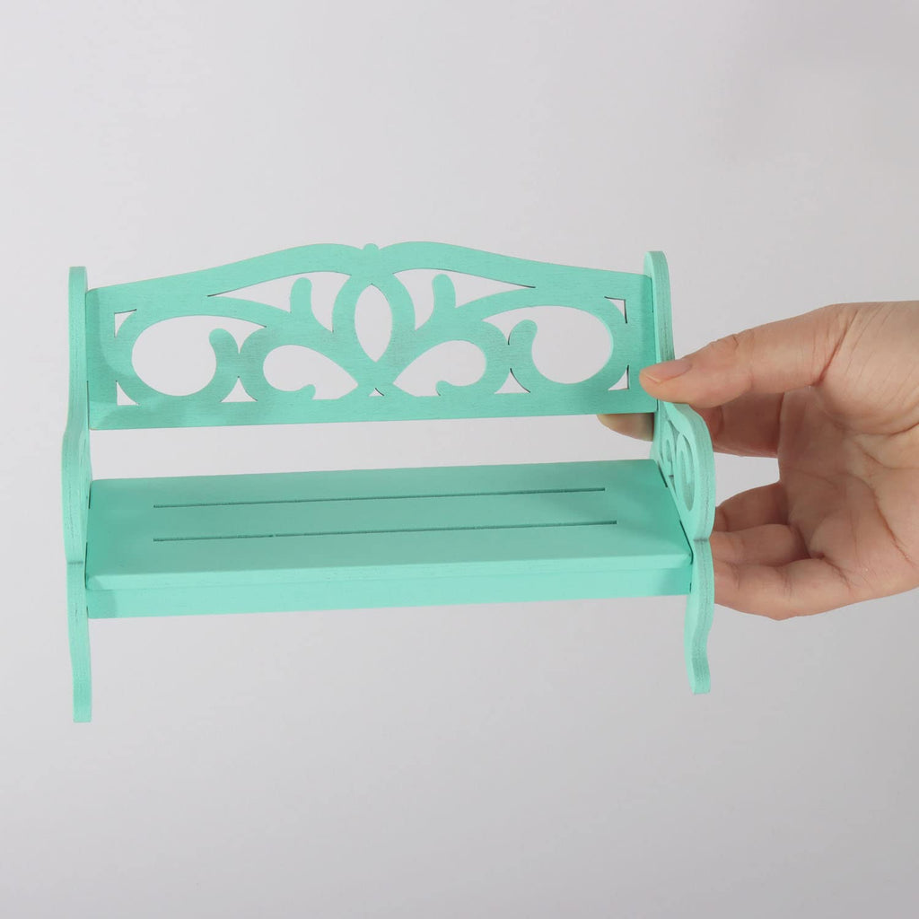 Blue Pack of 2 Miniature Park Benches Q339240