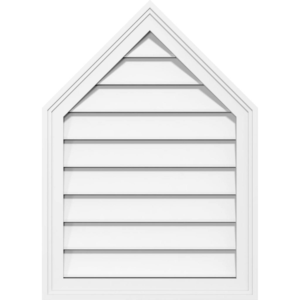 Peaked Top Surface Mount PVC Gable Vent I859