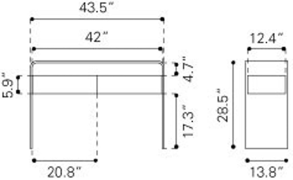 Walnut Console Table Z32081