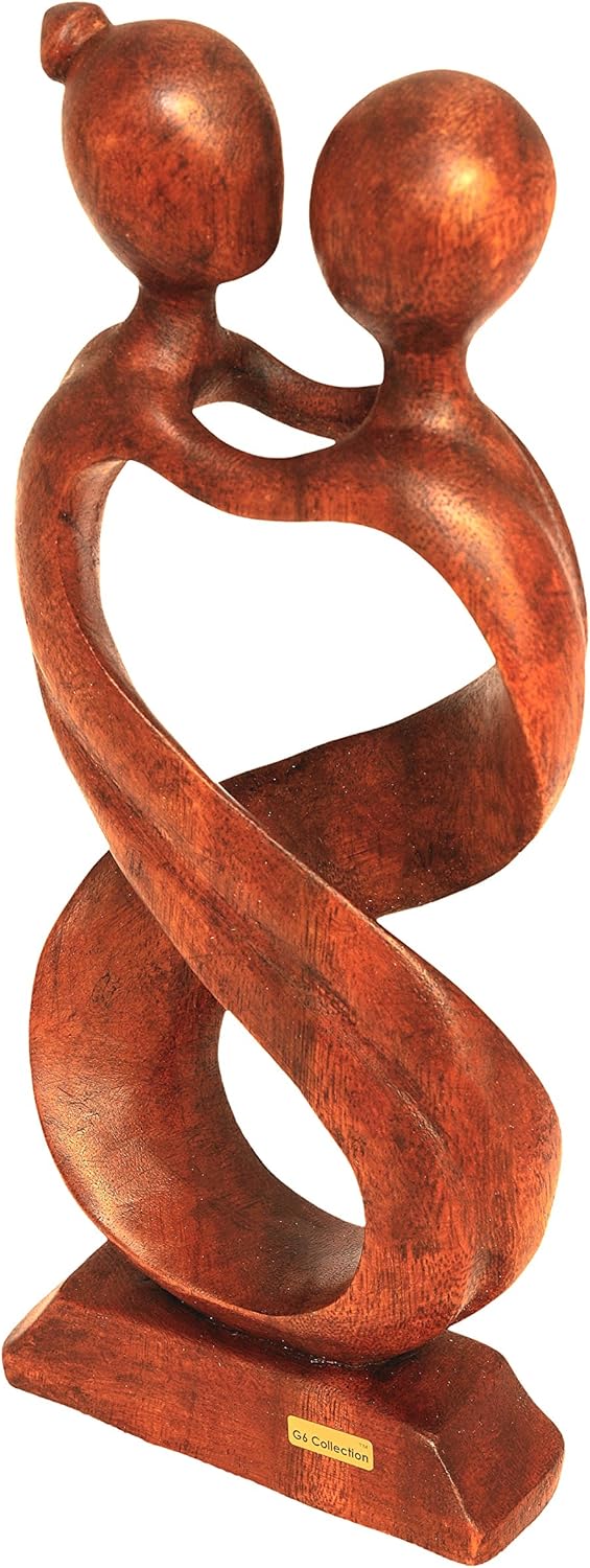 12 Wooden Handmade Abstract Sculpture Statue L64353