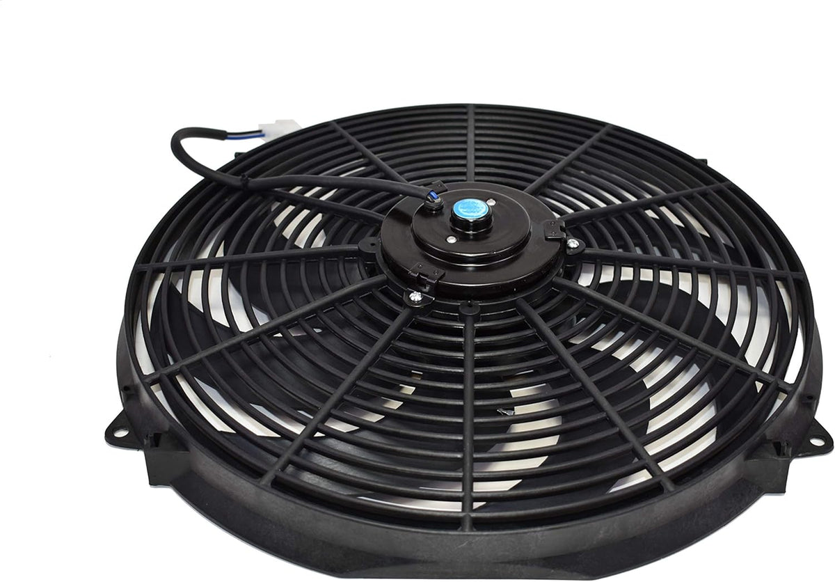 16inch 12V 3000 CFM Reversible Radiator Electric Cooling Fan with Mounting Kit Pack of 2 Q283