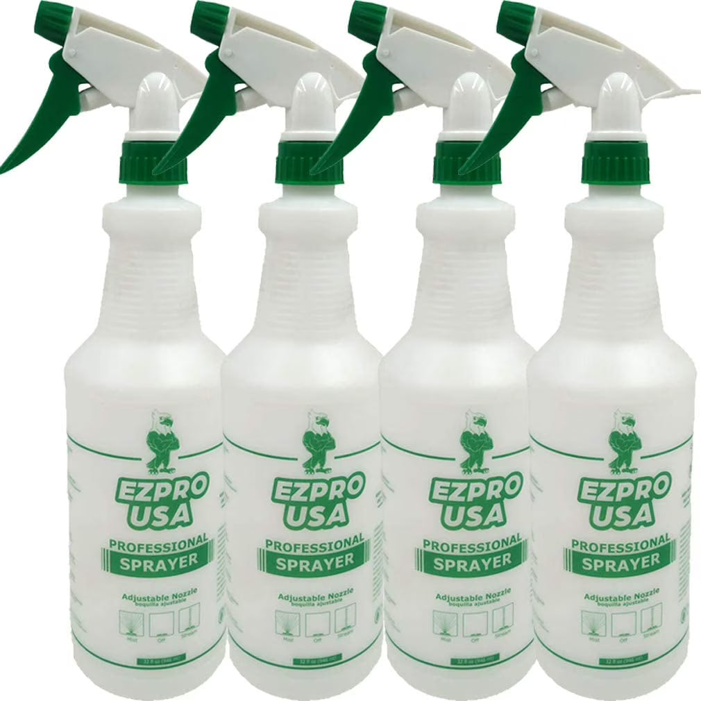 Green 24 oz Empty Plastic Spray Bottle 4 Pack Y323
