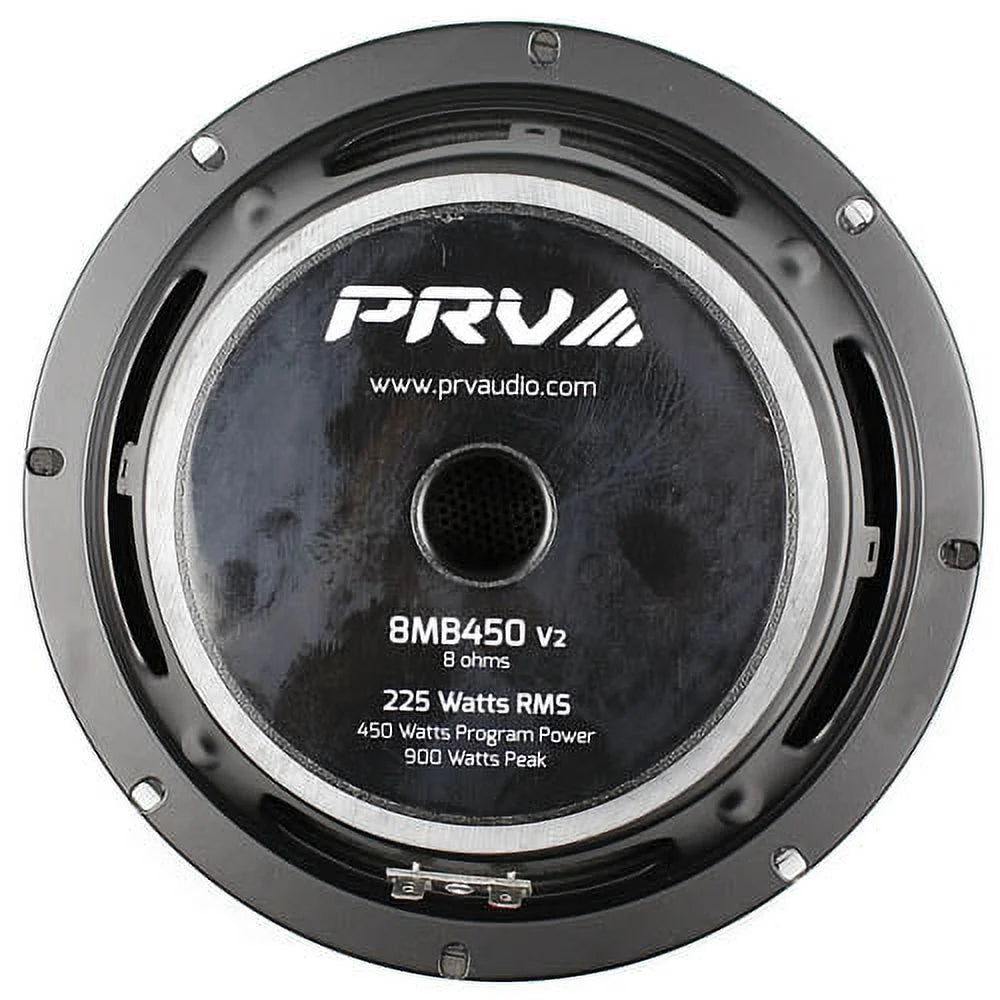 8" Mid Bass Loudspeakers 450 Watts Max 8 Ohm 4 Pack O84026