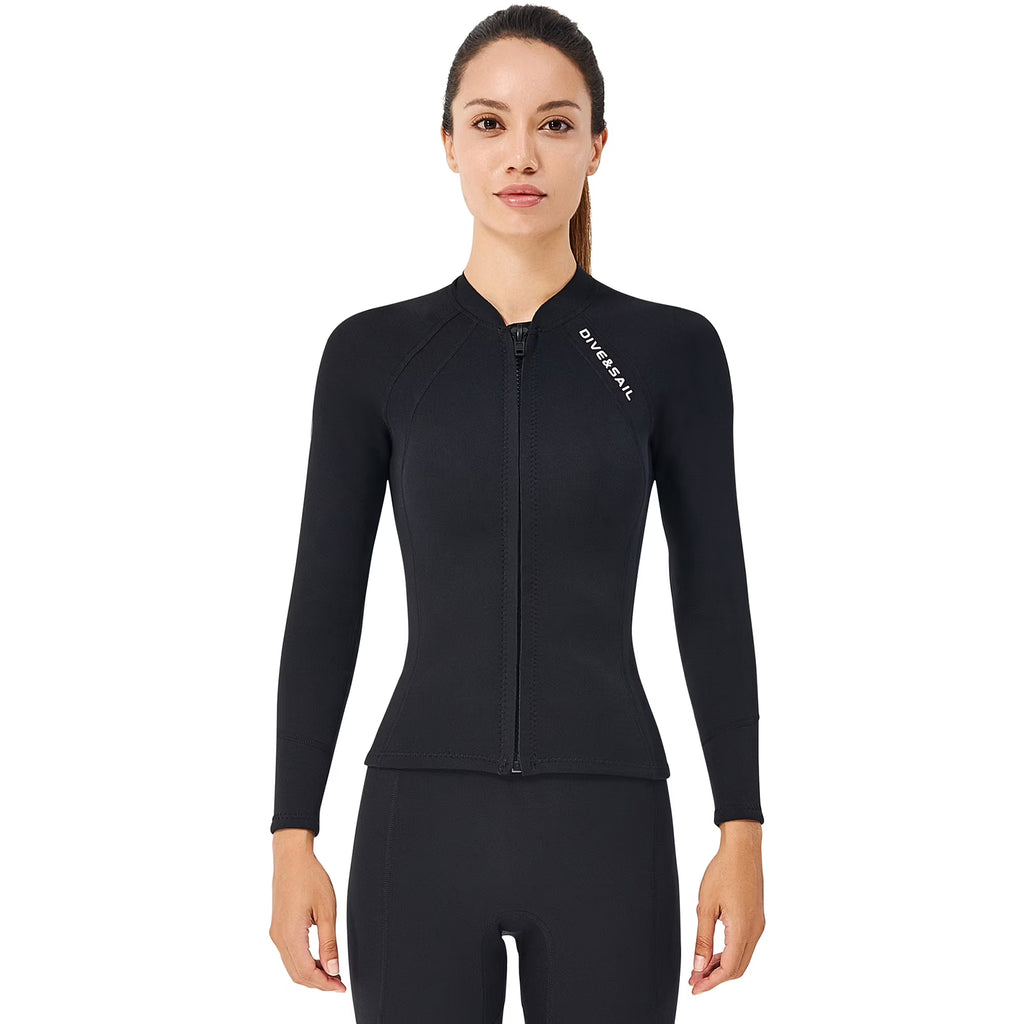 Front Zipper Wetsuit Jacket 2mm Neoprene Long Sleeves S44066