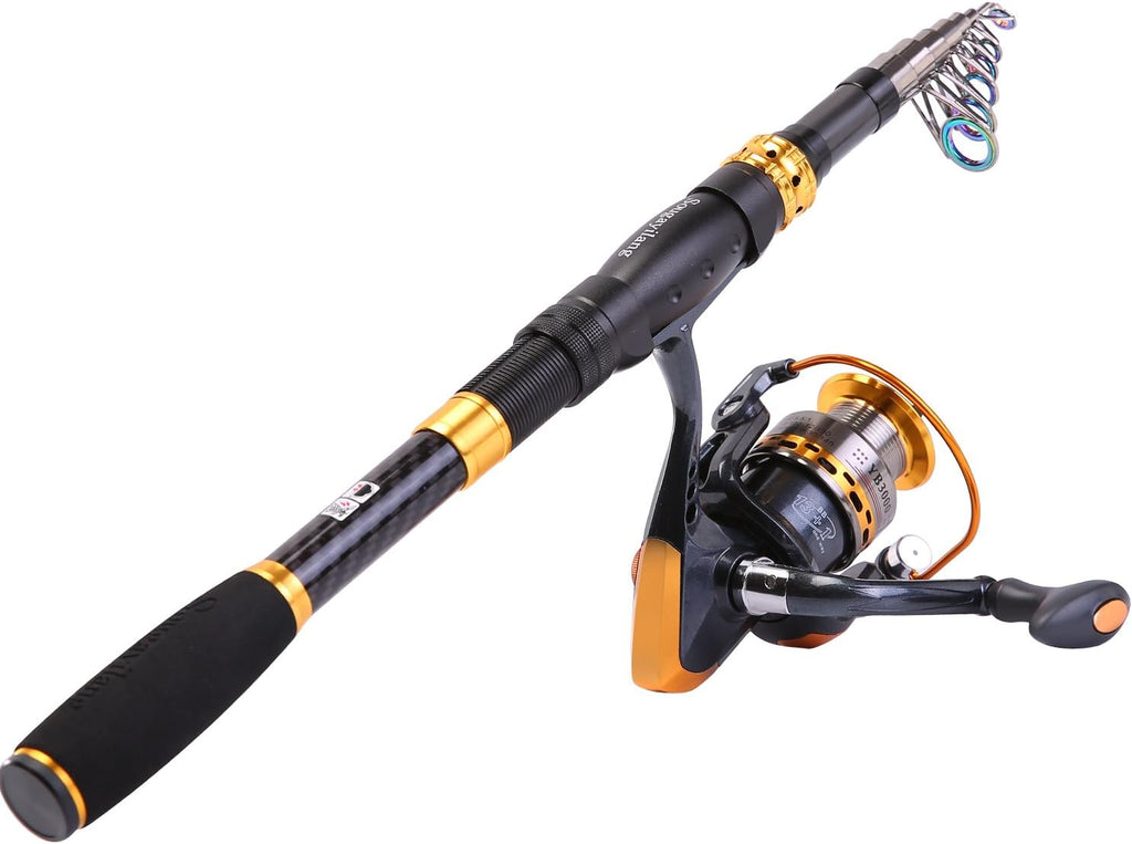 Carbon Fiber Telescopic Fishing Rod with Spinning Reel K8720