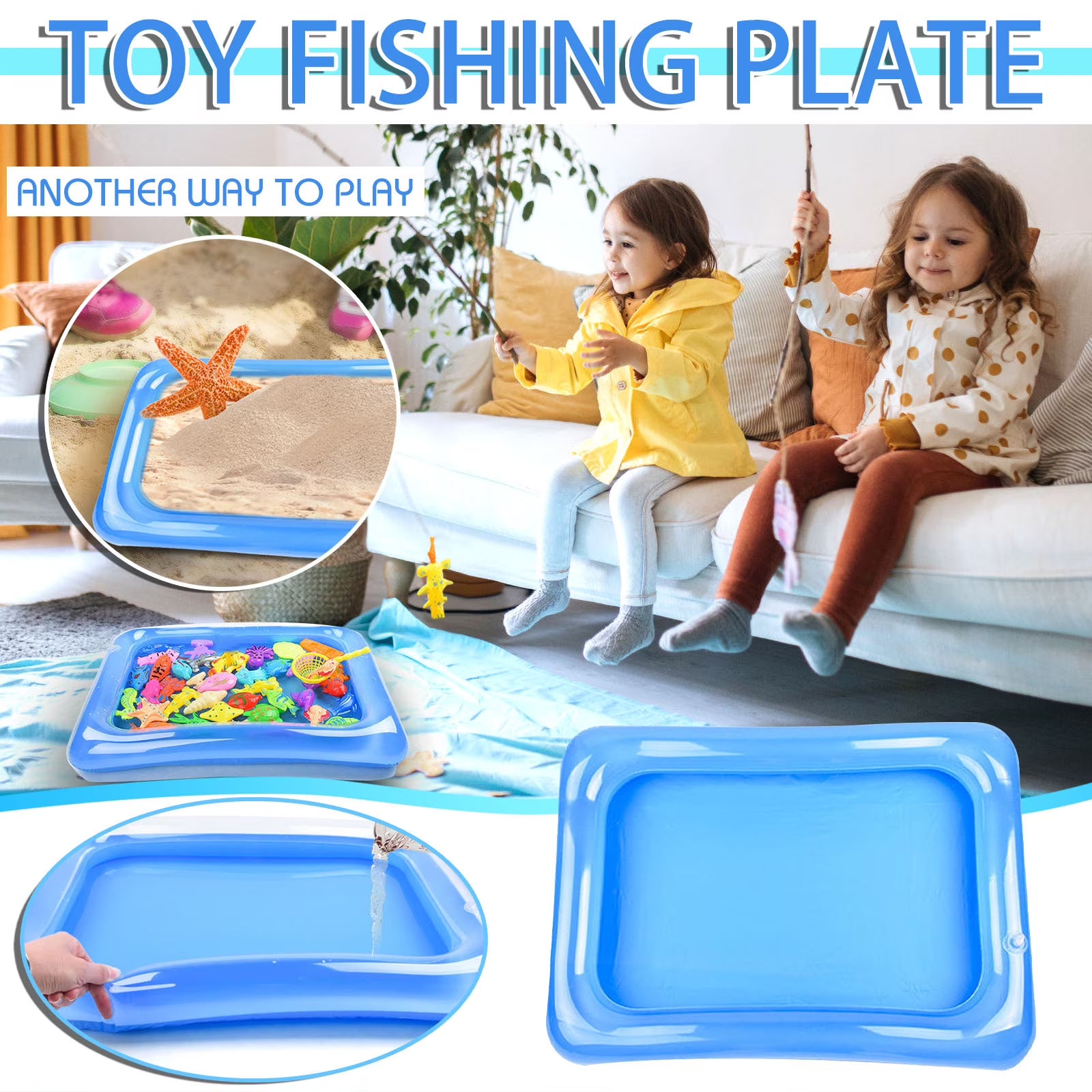 Inflatable Sand Table Toy Sand Fishing Tray Y73214