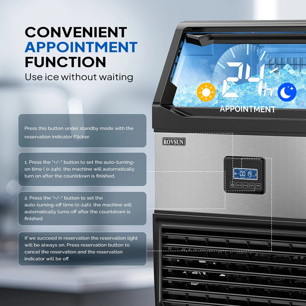 Commercial Ice Maker with 77lbs Storage Bin N66275