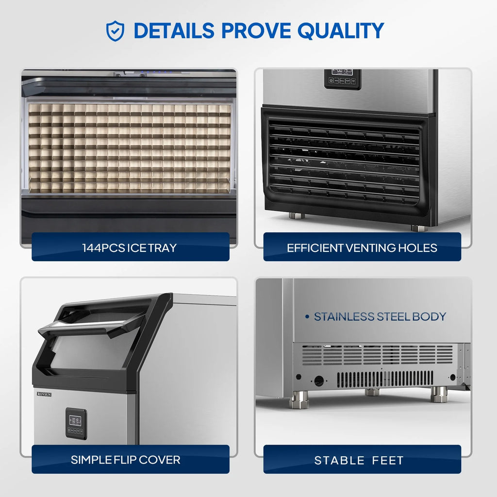 Commercial Ice Maker with 77lbs Storage Bin N66275
