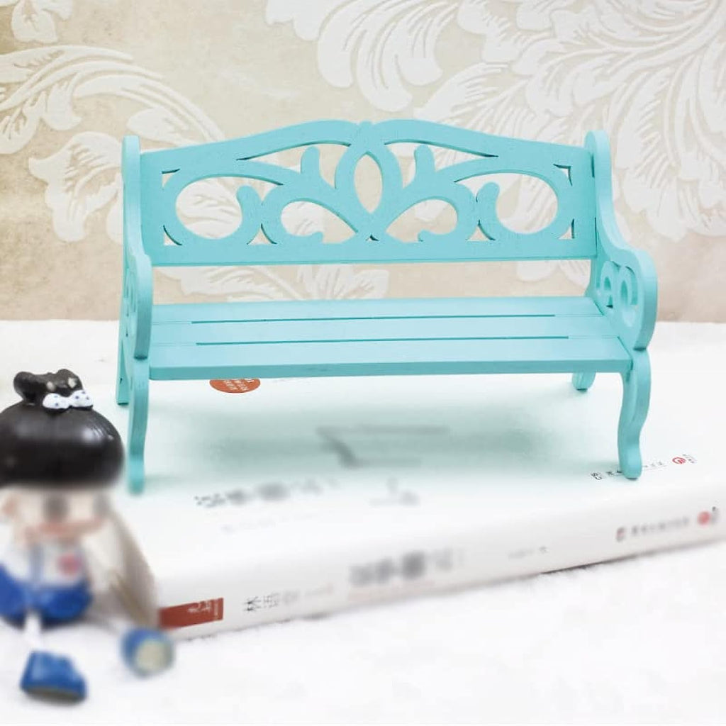 Blue Pack of 2 Miniature Park Benches Q339240