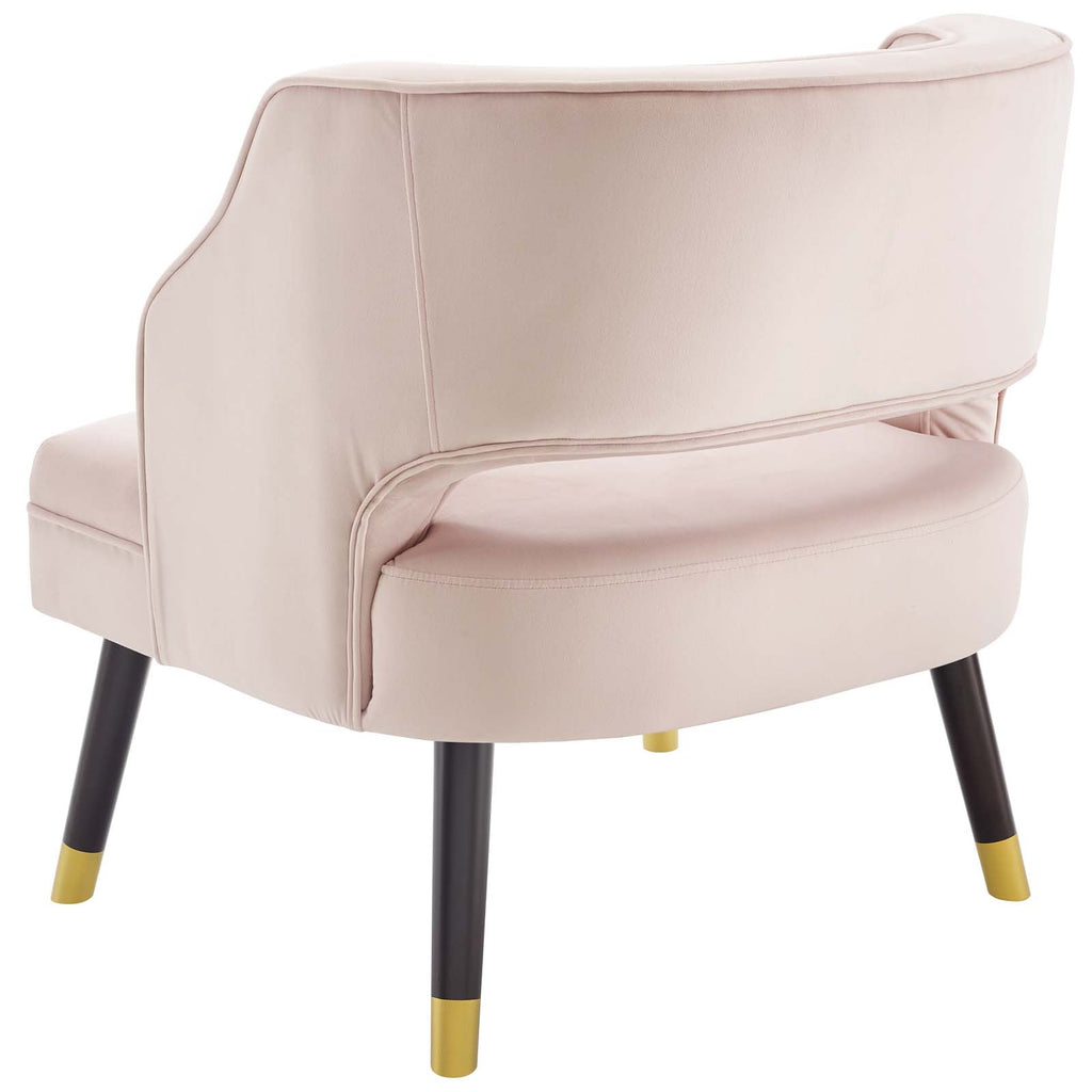 Pink Velvet Accent Armchair G192894