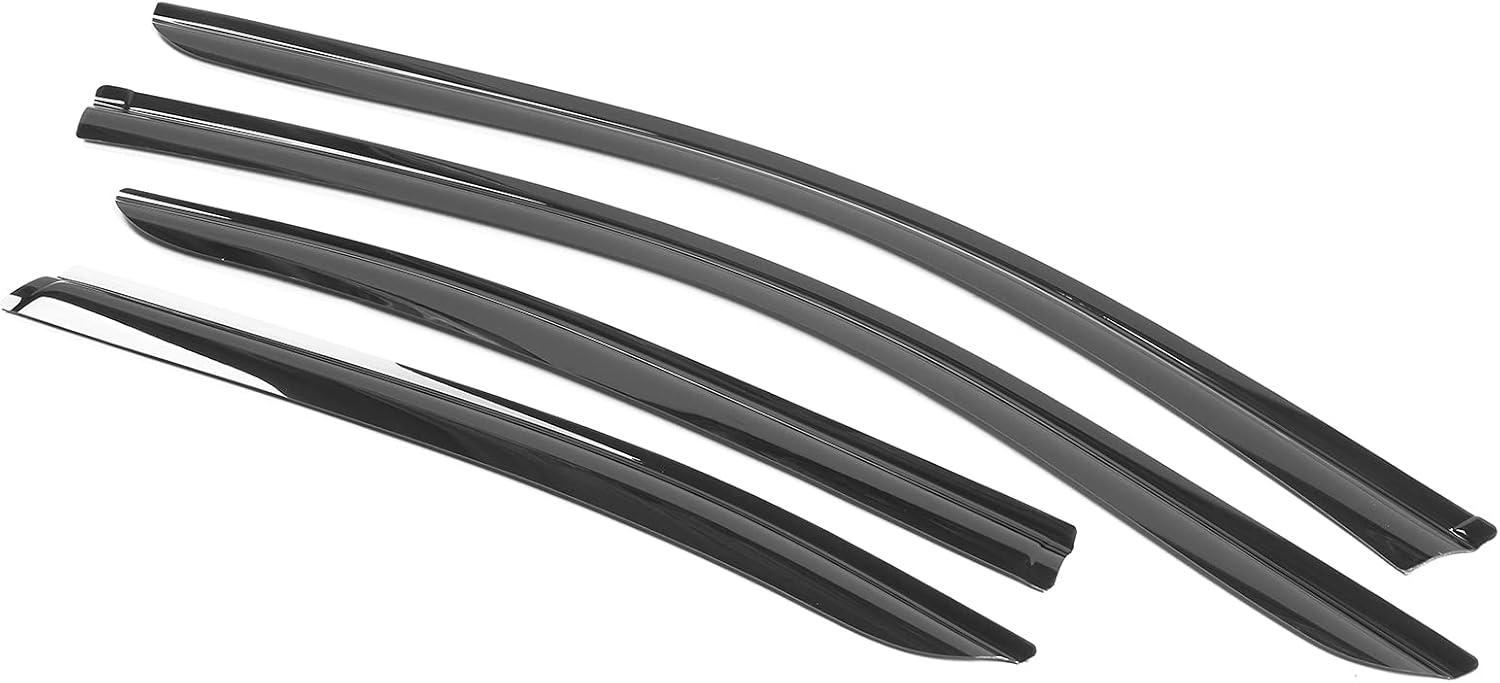 Slim Style Dark Smoke Tint Acrylic Rain Guard Wind Vent Air Deflector, Pack of 2 M2332