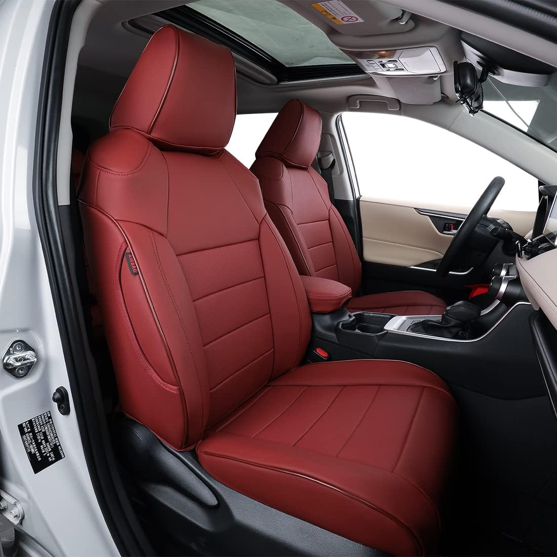 Black Leatherette Car Seat Covers for Toyota Tundra C3111