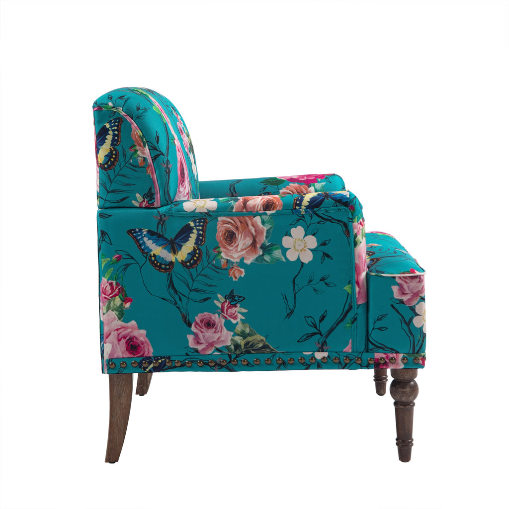 Modern Patterned Striped Accent Armchair Q797116