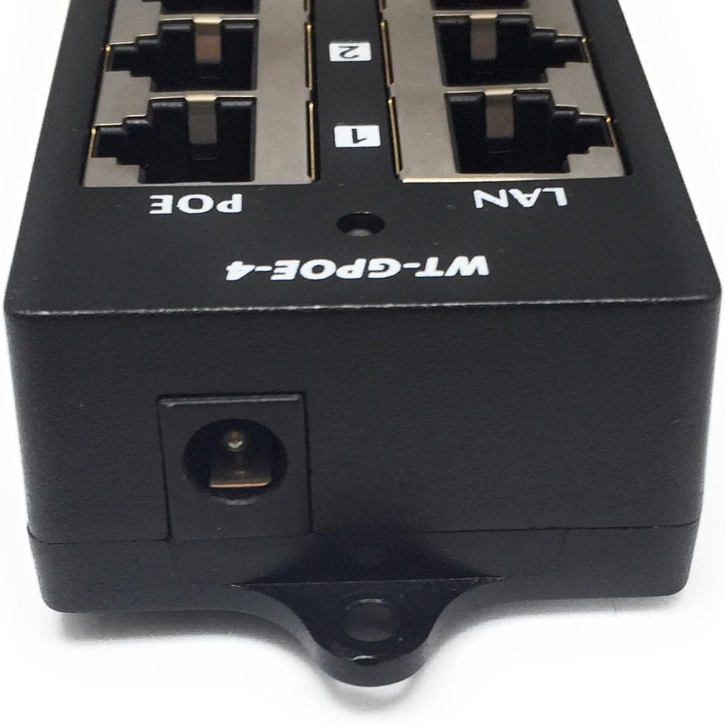 4 Port Gigabit Passive PoE Injector with 48V 48W UL Power Supply Y413
