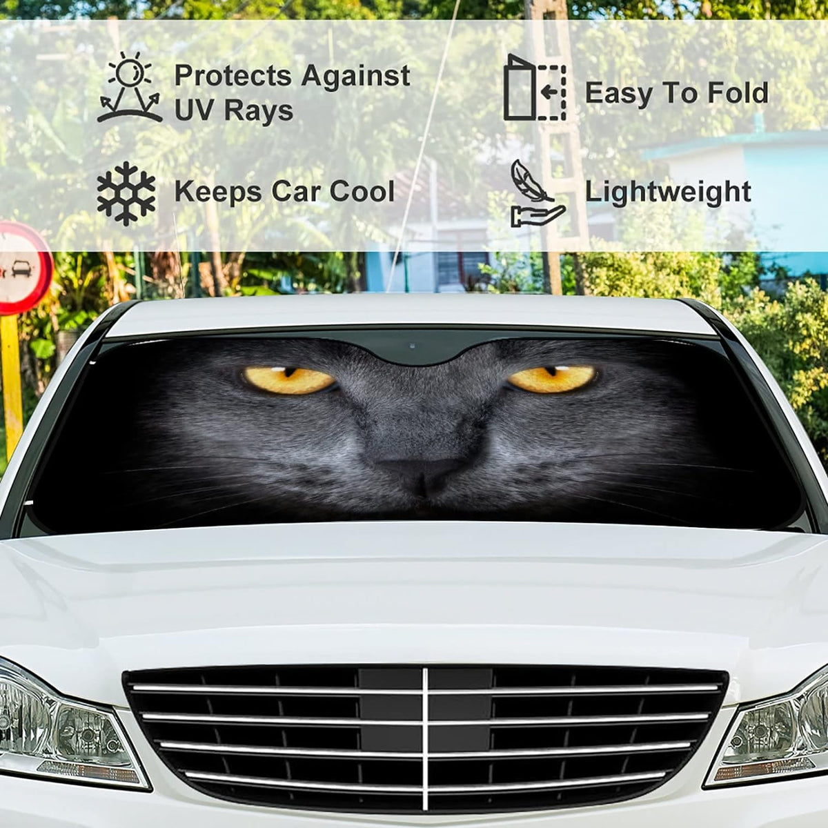 Foldable Car Windshield Sun Shade 55 x 27.5 inch T299