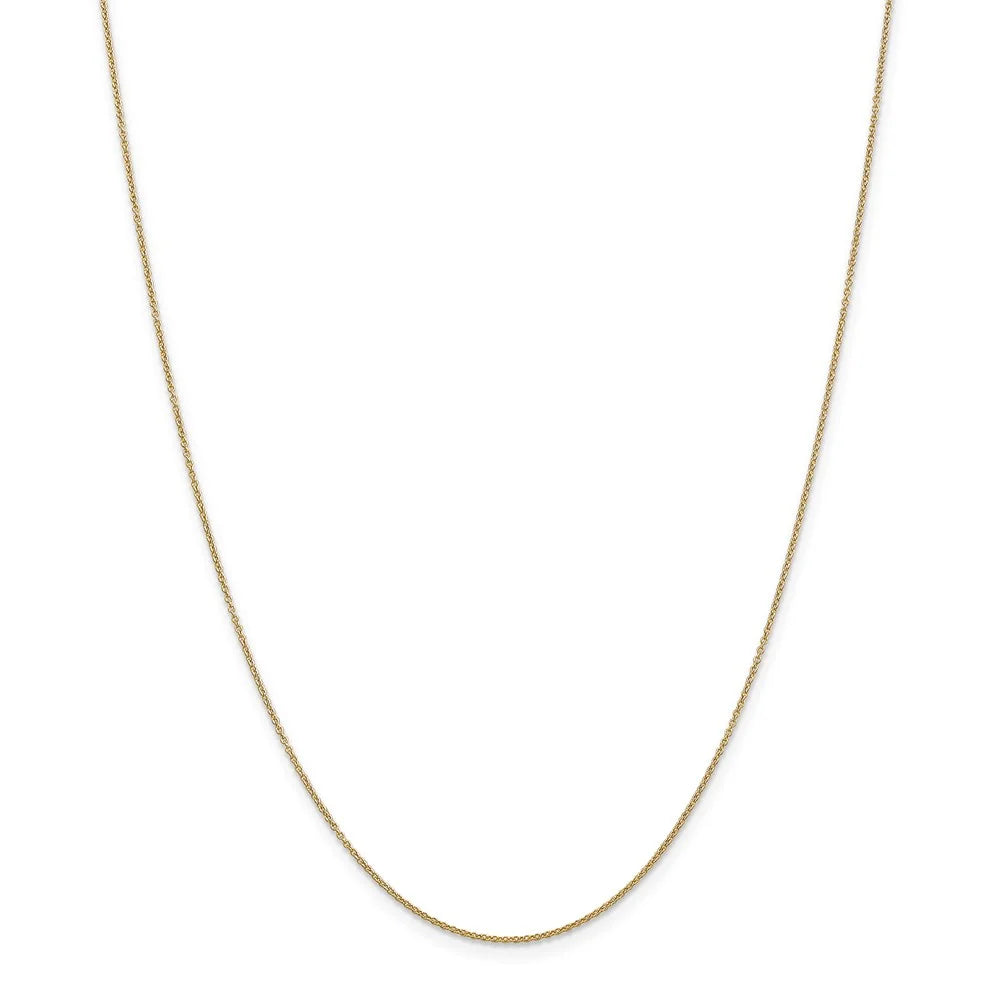 14k Yellow Gold Heart Necklace - 24 Inch E1520