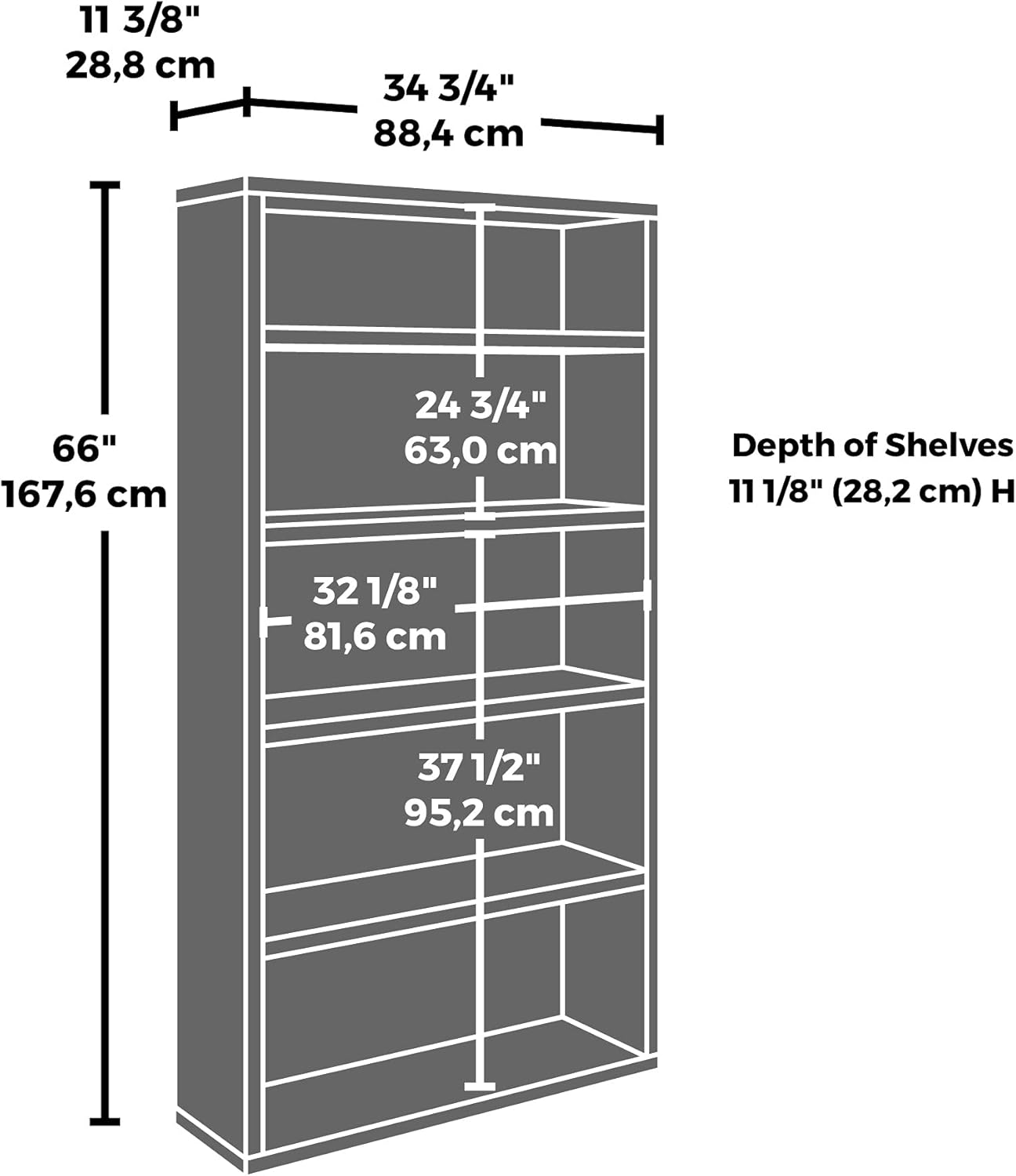 Classic Cherry Finish Bookcase N2506