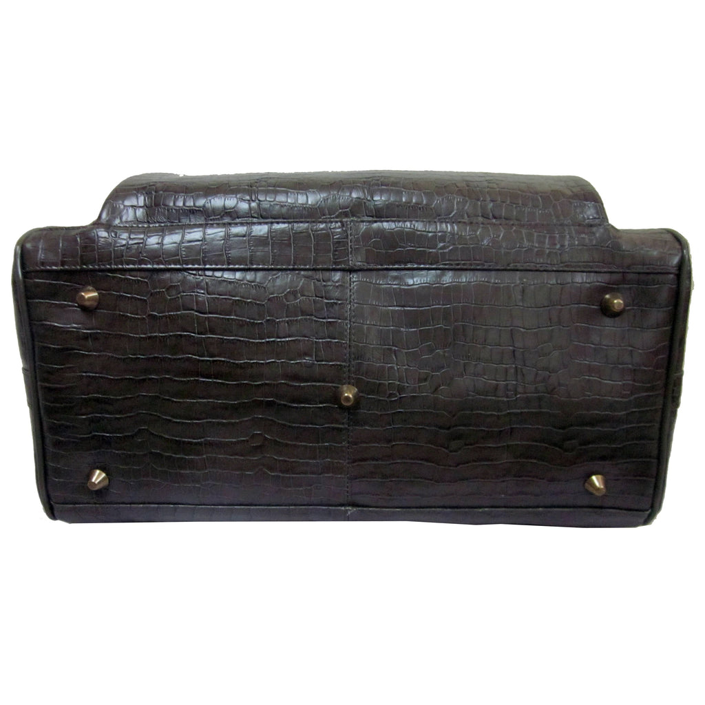 2-Piece Green Croco Print Traveler Spinner Set L853285