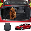 Tesla Model 3 Trunk Mat Pet Mat Liner Cargo Mats Waterproof All-Weather Mats Rear Seat Cover Protector Accessories 2022 2021 2020 Black M9157