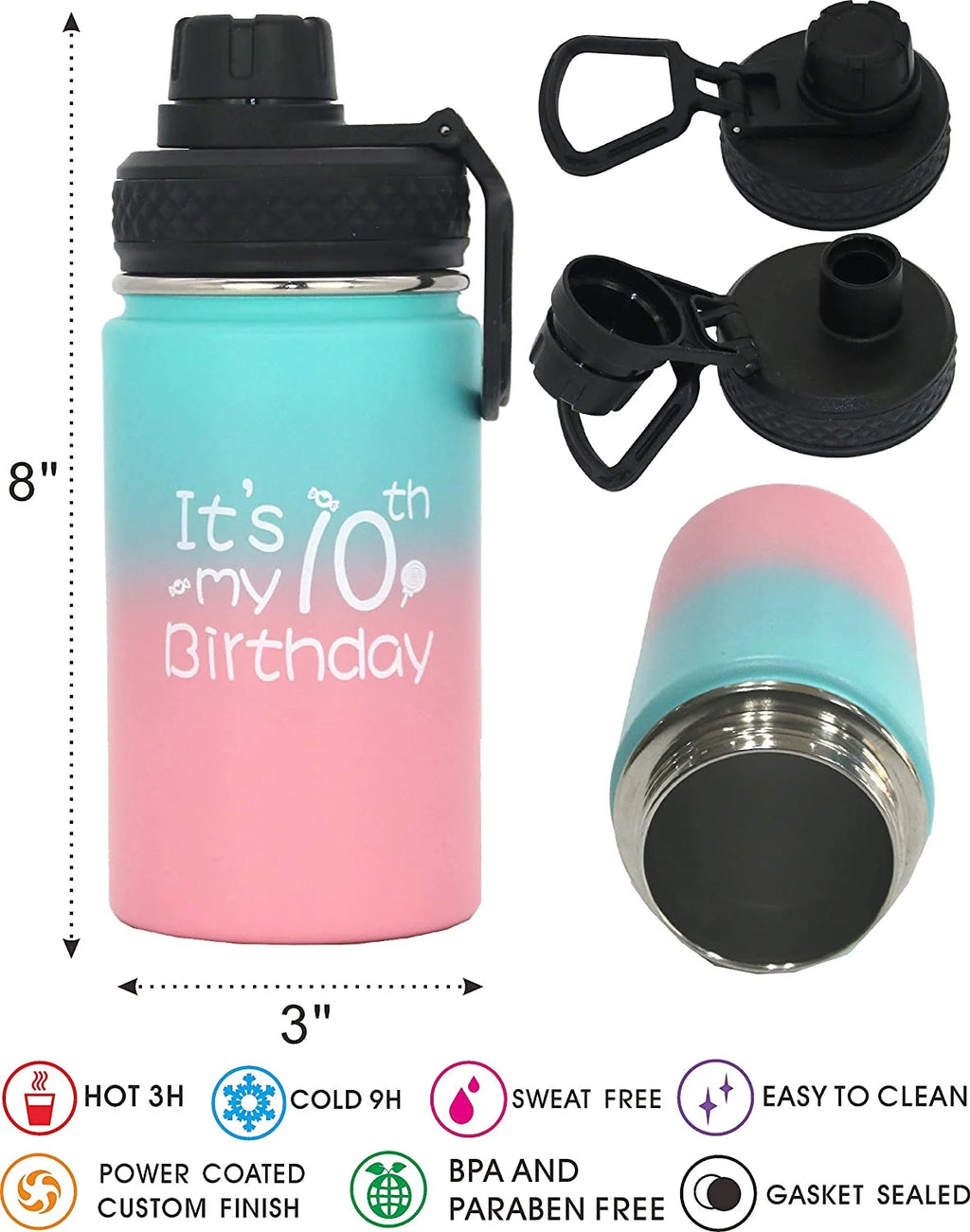 10th Birthday Water Bottles Y911