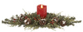 Christmas Mistletoe Table Centerpiece with LED Red Candle (24x22 Spray) J719237