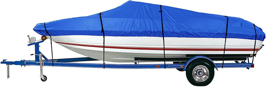 Trailerable Boat Cover 14'-16' Waterproof Heavy Duty Marine Grade Canvas Pack of 2 N674615