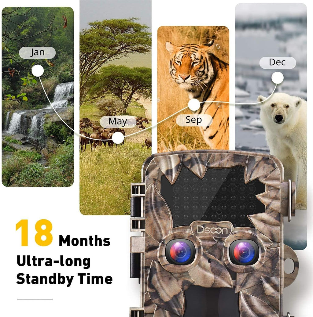 4K 20MP Dual Lens Trail Camera with Night Vision K85785