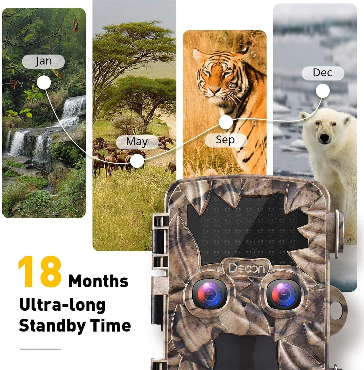 4K 20MP Dual Lens Trail Camera with Night Vision K85785