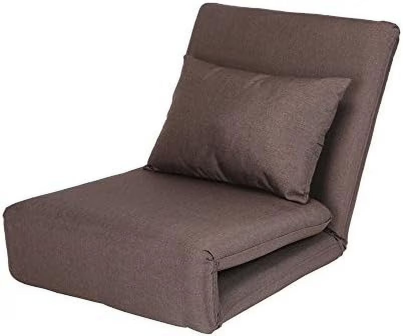 Linen Chair Beige 5-Position Adjustable Sofa T622