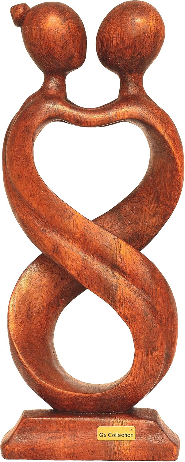 12 Wooden Handmade Abstract Sculpture Statue L64353