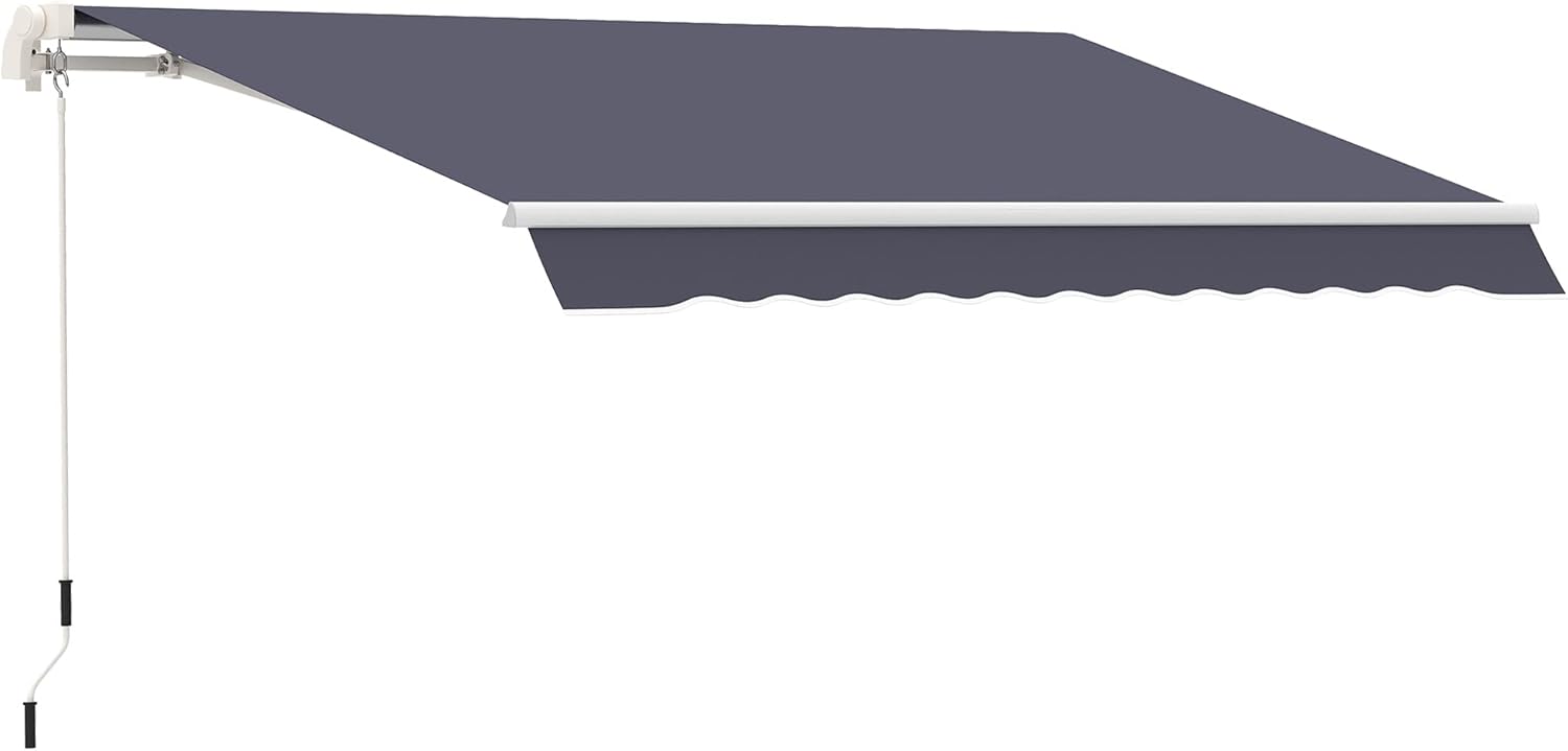 Wine Red Manual Retractable Awning E584222